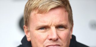 Bournemouth manager Eddie Howe is seen during the Premier League match between Burnley FC and AFC Bournemouth