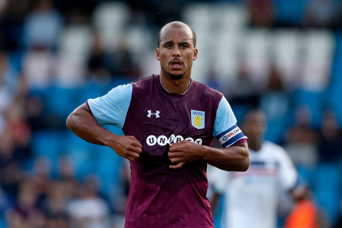 Gabriel Agbonlahor of Aston Villa during the Pre-Season Friendly between AFC Telford United and Aston Villa at New Bucks Head Stadium