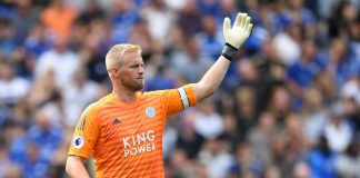 Leicester goalkeeper Kasper Schmeichel