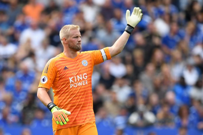 Leicester goalkeeper Kasper Schmeichel