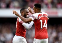 Arsenal stars Alexandre Lacazette and Pierre-Emerick Aubameyang