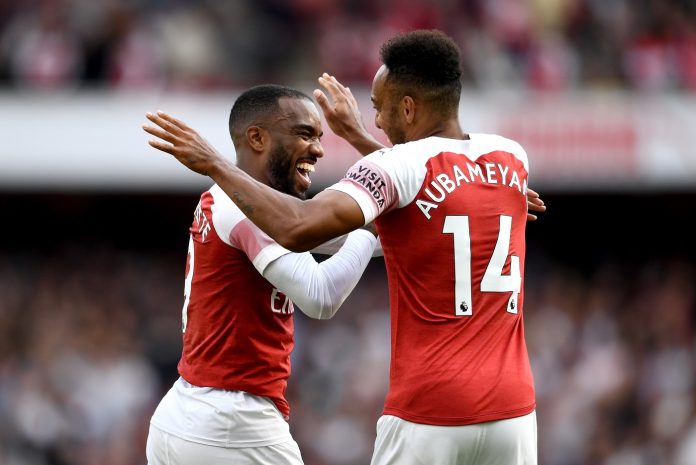 Arsenal stars Alexandre Lacazette and Pierre-Emerick Aubameyang