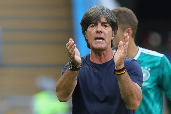 Joachim Low, head coach of Germany reacts during the 2018 FIFA World Cup