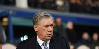 Everton manager Carlo Ancelotti during the Premier League match between Everton FC and Crystal Palace