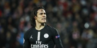 Paris Saint-Germain striker Edinson Cavani