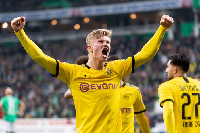 Borussia Dortmund striker Erling Braut Haaland Borussia Dortmund striker Erling Braut Haaland
