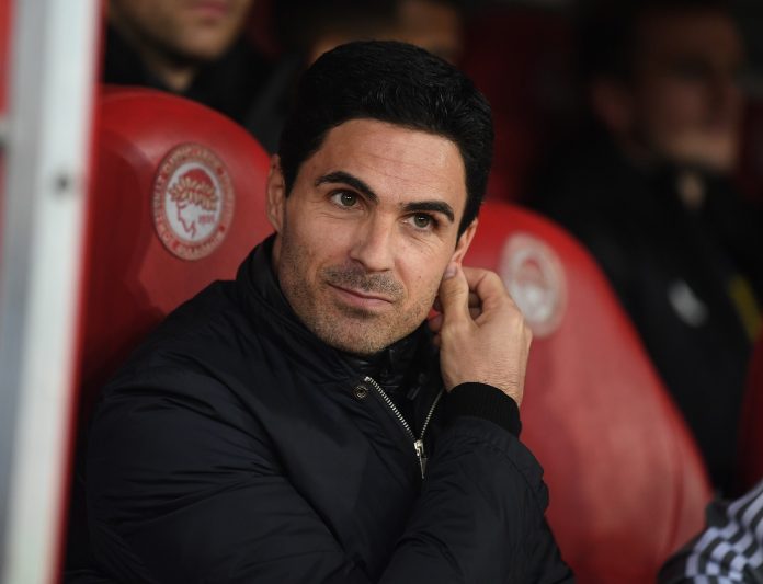 Arsenal manager Mikel Arteta before the UEFA Europa League round of 32 first leg match between Olympiacos FC and Arsenal FC