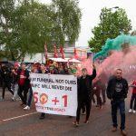 A protest in 2022 against the Glazers family outside Old Trafford in Manchester