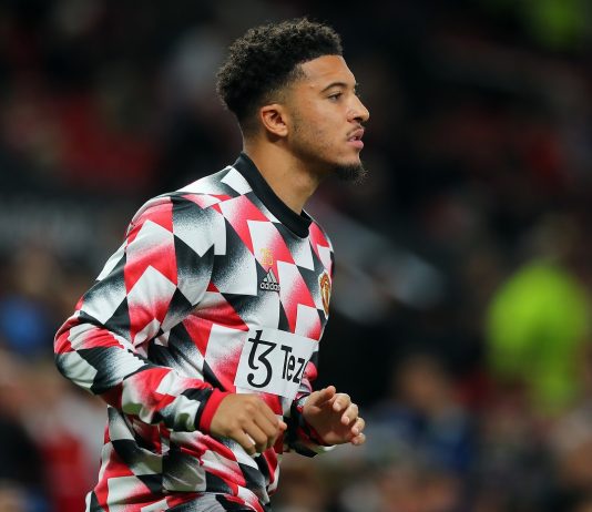 Manchester United winger Jadon Sancho