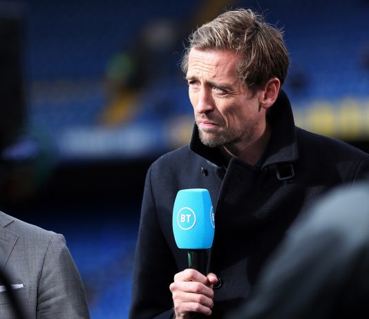 Former Liverpool and England striker and now TNT Sports pundit Peter Crouch