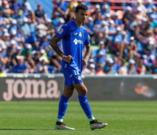 Getafe forward Mason Greenwood, on loan from Manchester United