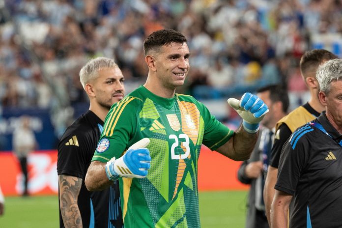 Argentina and Aston Villa goalkeeper Emiliano Martinez