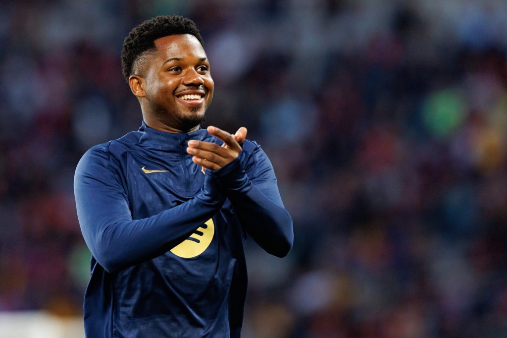 Barcelona winger Ansu Fati, who is currently on loan at AS Monaco