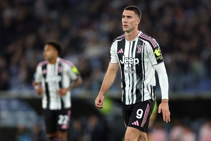 Juventus striker Dusan Vlahovic