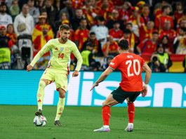 Aston Villa, Newcastle Utd and Everton scout Spanish defender Spain international and Celta Vigo defender Oscar Mingueza