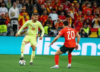 Aston Villa, Newcastle Utd and Everton scout Spanish defender Spain international and Celta Vigo defender Oscar Mingueza